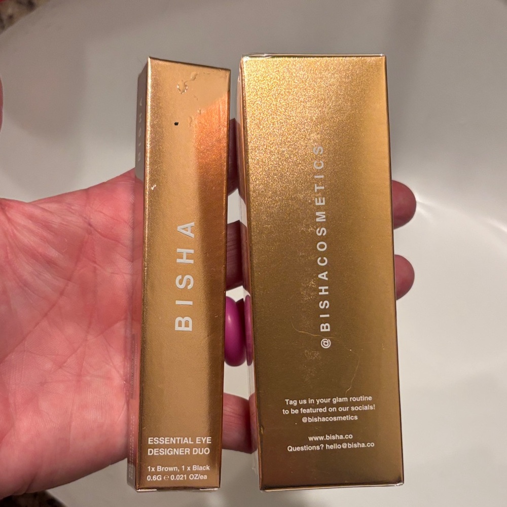 BISHA Eye Designer Duo - Rich Brown & Classic Black and Makeup Primer